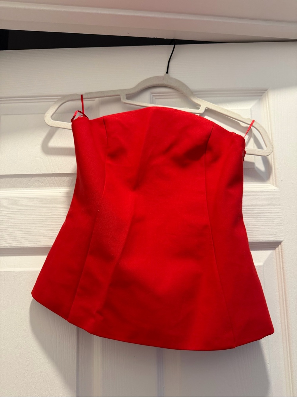 Zara Red Strapless Bustier Top